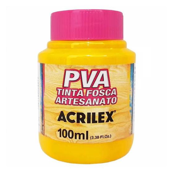 Imagem de Tinta PVA Fosca para Artesanato 100ml Amarelo Ouro - Acrilex