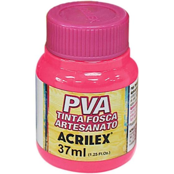 Imagem de Tinta Pva Fosca Para Artesanato 37ml Acrilex - Rosa Escuro