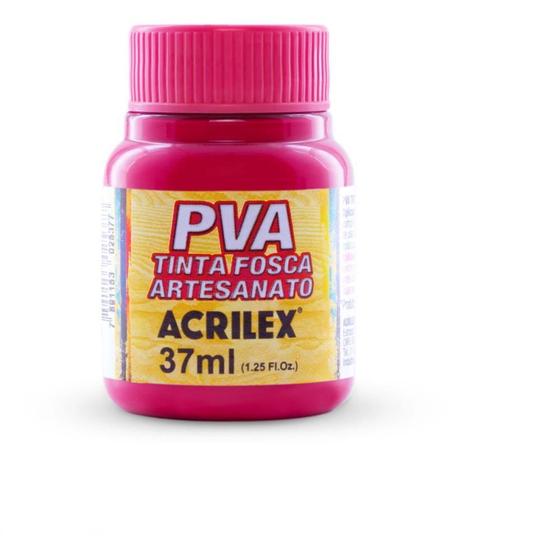 Imagem de Tinta PVA Fosca para Artesanato 37ML Rosa Escuro Caixa com 12