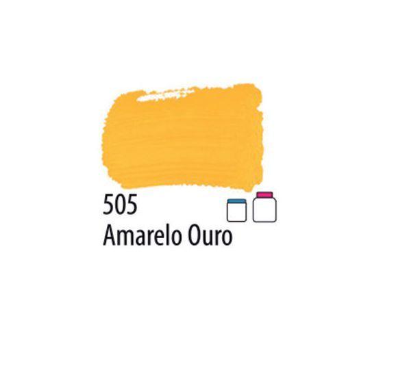 Imagem de Tinta PVA Fosca Para Artesanato 500ml - Acrilex 505 - Amarelo Ouro