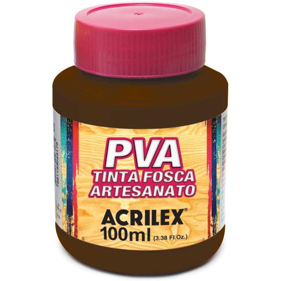 Imagem de Tinta PVA Marrom Escuro 100ML.