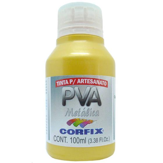 Imagem de Tinta PVA Metalica Corfix 402 Ouro Velho 100ml