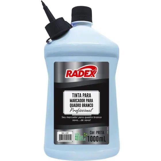 Tinta Reabastecedor para Marcador de Quadro Branco 1000ml Radex Preto Menor preço em Tinta Reabastecedor para Marcador de Quadro Branco 1000ml Radex Preto