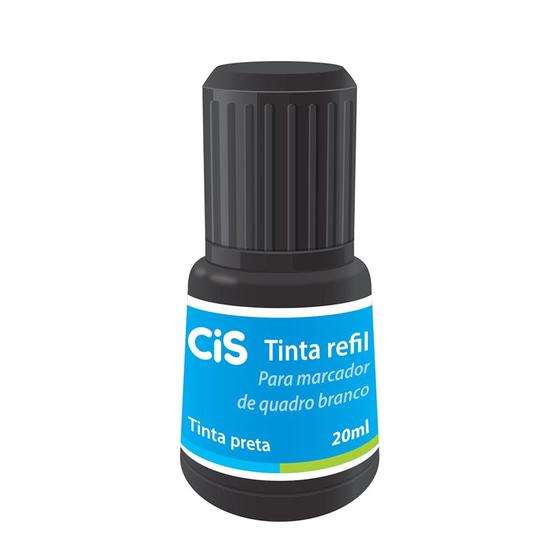 Tinta Refil Para Marcador De Quadro Branco 20ml - Cis Menor preço em Tinta Refil Para Marcador De Quadro Branco 20ml - Cis