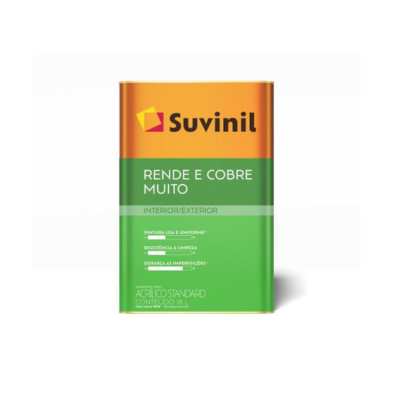 Tinta rende & cobre muito 18l gelo suvinil Menor preço em Tinta rende & cobre muito 18l gelo suvinil