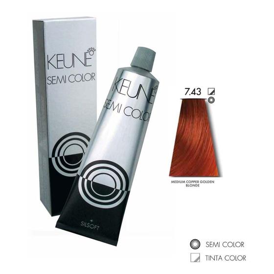 Imagem de Tinta Semi Color Keune 7.43 Medium Copper Golden Blonde 60ml