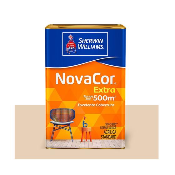 Tinta Sherwin Williams Novacor Látex Acrílica Mais Rendimento Extra Fosco Areia 18 Litros Menor preço em Tinta Sherwin Williams Novacor Látex Acrílica Mais Rendimento Extra Fosco Areia 18 Litros