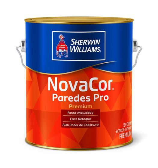 Tinta Sherwin Williams Novacor Paredes Pro 3,6L Bianco Sereno Fosco Tinta para Parede Tinta Sherwin Williams Novacor Paredes Pro 3,6L Bianco Sereno Fosco Tinta para Parede