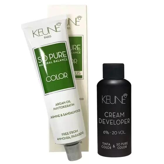 Imagem de Tinta So Pure Keune 1 60ml + Ox Cream Dev 6% 20vol 60ml