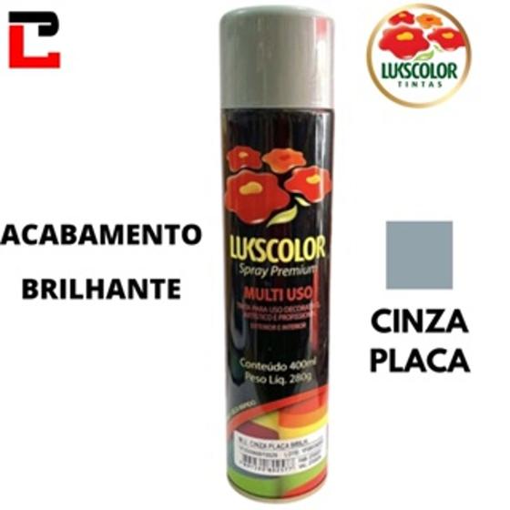 Imagem de Tinta spray 360ml cinza placa brilhante lukscolor 4148