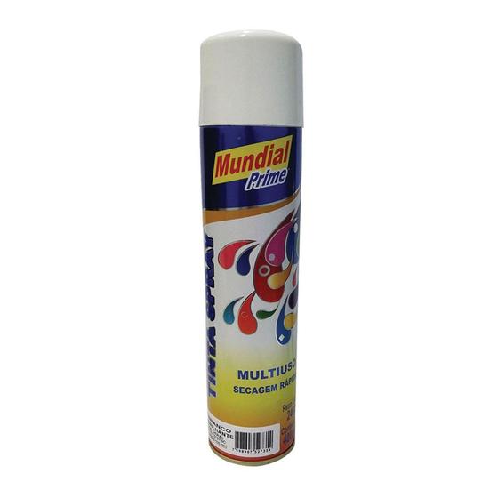 Imagem de Tinta Spray 400Ml Uso Geral Branco Mundial Prime