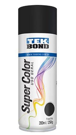 Imagem de Tinta Spray Aerossol Uso Geral Preto Fosco 350ml Tekbond