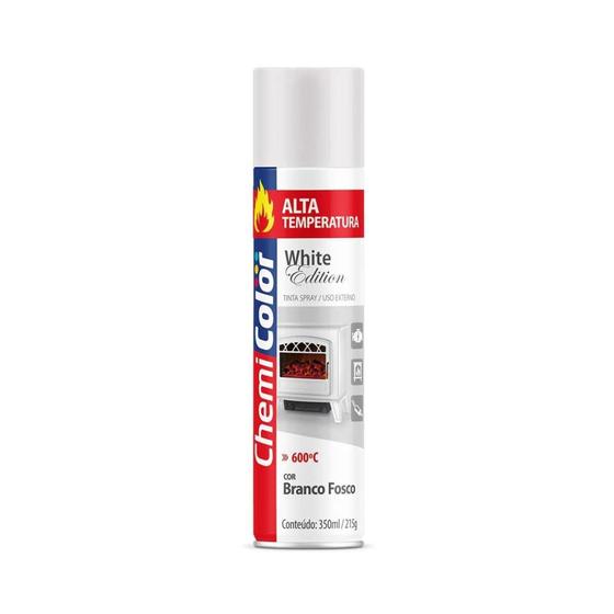 Imagem de Tinta Spray Alta Temperatura Branco 350ml Chemicolor