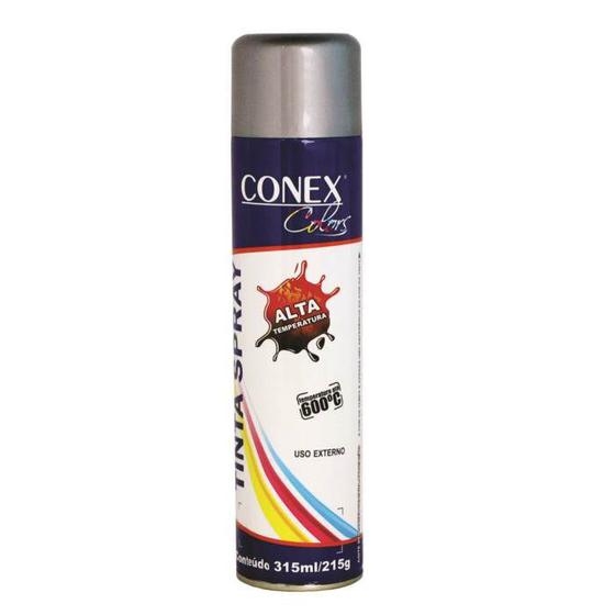 Tinta Spray Alumínio Alta Temperatura 315ml Conex Colors - 6 Unidades Menor preço em Tinta Spray Alumínio Alta Temperatura 315ml Conex Colors - 6 Unidades
