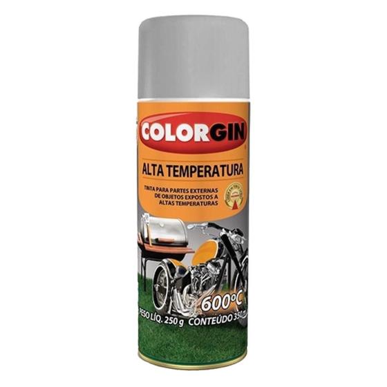 Imagem de Tinta Spray Alumínio Alta Temperatura 600ºc 350ml ColorGin
