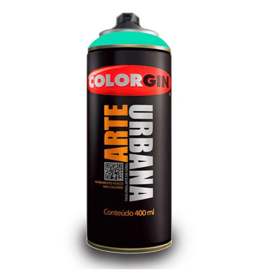 Tinta Spray Arte Urbana Colorgin 400 ml Verde Menta - 909 Menor preço em Tinta Spray Arte Urbana Colorgin 400 ml Verde Menta - 909