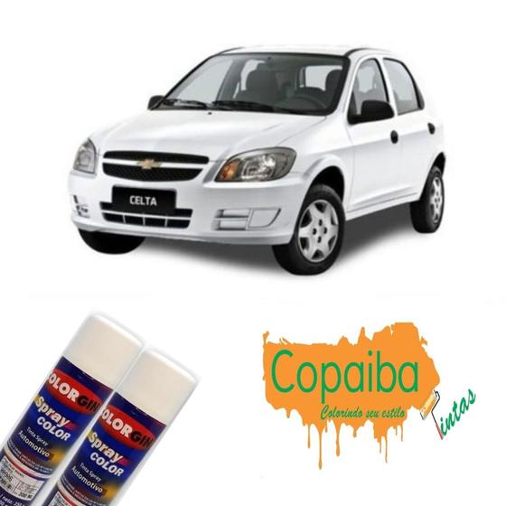 Imagem de Tinta Spray Automotiva (BRANCO) NA COR DO SEU CARRO 300ml Feita na máquina - COLORGIN