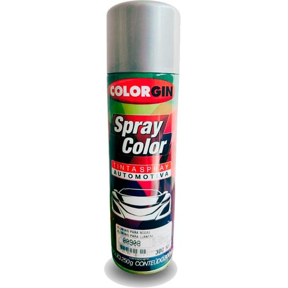 Imagem de Tinta Spray Automotiva Colorgin Aluminio para Rodas 300ml