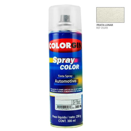 Tinta Spray Automotiva PRATA LUNAR 300ml COLORGIN Menor preço em Tinta Spray Automotiva PRATA LUNAR 300ml COLORGIN