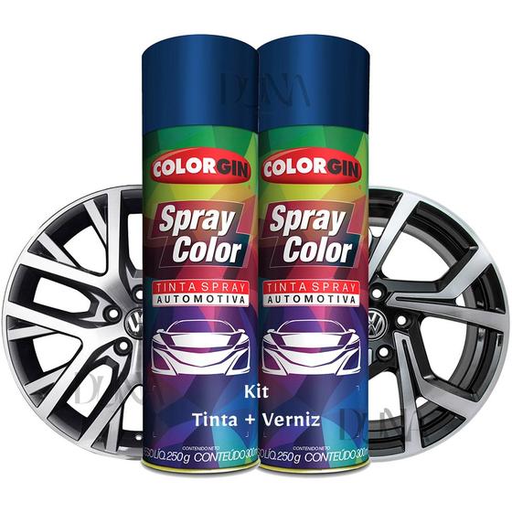 Imagem de Tinta Spray Automotiva Rodas Colorgin Tinta e Verniz 300ml