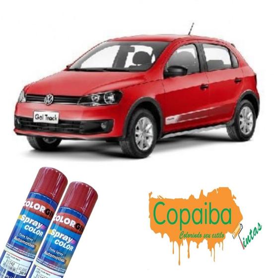 Imagem de Tinta Spray Automotiva (VERMELHO LISO) NA COR DO SEU CARRO 300ml Feita na máquina - COLORGIN