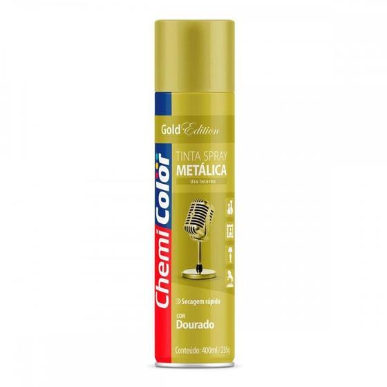 Imagem de Tinta Spray Chemicolor Metalico Dourado 400Ml