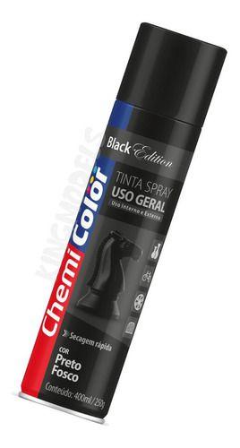 Imagem de Tinta Spray Chemicolor Uso Geral Preto Fosco 400ml