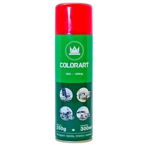 Imagem de Tinta Spray Colorart Uso Geral Vermelho Secagem Rápida Interior Exterior 300ml