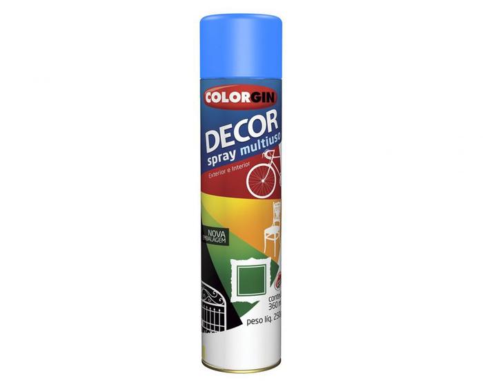 Imagem de Tinta Spray Colorgin Decor Azul Med (Nr23-Onu 1950) c/6pcs