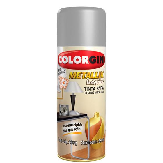 Imagem de Tinta Spray Colorgin Metallik 350 ml Prata - 053