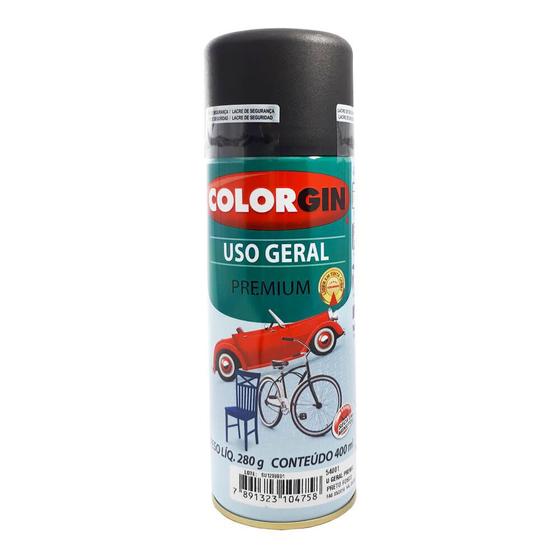 Tinta Spray Colorgin Uso Geral Preto Fosco 400ml Menor preço em Tinta Spray Colorgin Uso Geral Preto Fosco 400ml