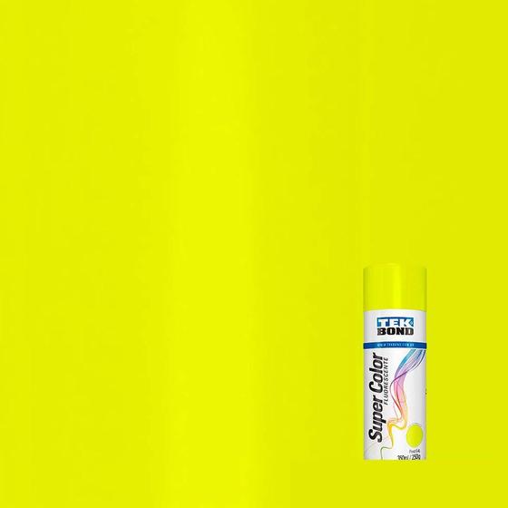 Imagem de Tinta spray fluorescente amarelo 350ml tek bond