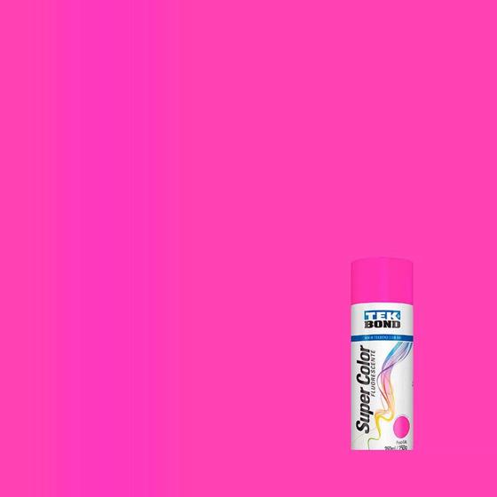 Imagem de Tinta spray fluorescente rosa 350ml tek bond