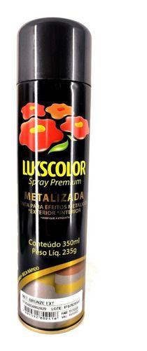 Imagem de Tinta Spray Lukscolor Metalizado Bronze Exterior 350ml Multi Uso