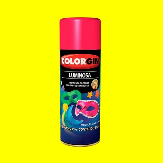 Imagem de Tinta spray luminosa amarelo 756 colorgin 350ml