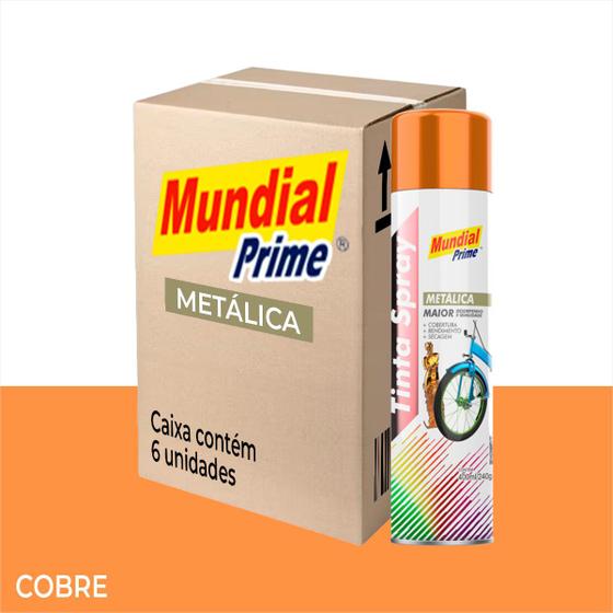 Imagem de Tinta Spray Metálica Pinta Artesanatos Decorações 400ml Kit C/ 6