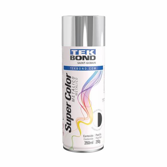 Imagem de Tinta spray metalico cromado 350ml- tekbond