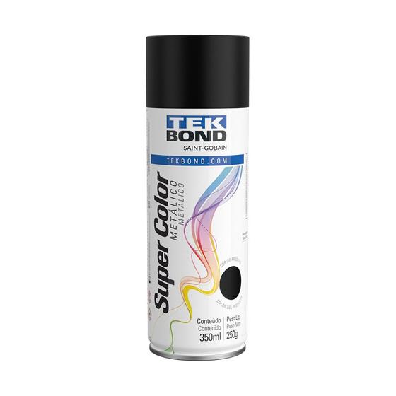 Imagem de Tinta spray metalico preto tek bond