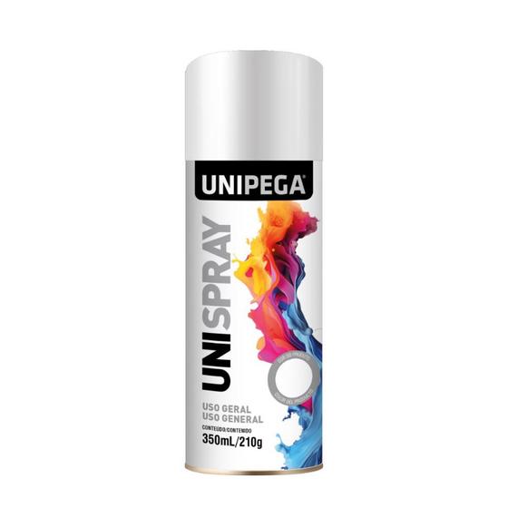 Imagem de Tinta Spray Multiuso Branco Fosco 350 ML UniPega