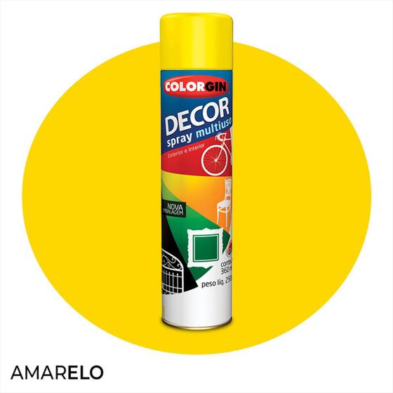 Imagem de Tinta Spray Multiuso Decor 360ml Colorgin Kit C/6 Und