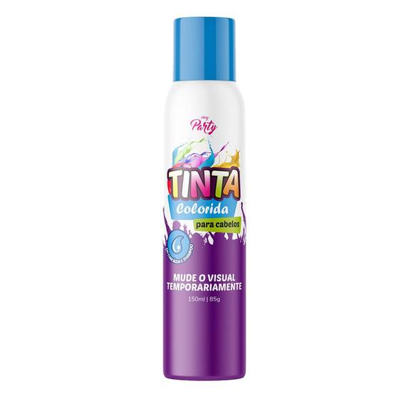 Imagem de Tinta Spray Para Cabelo Aeroflex Azul 150ml