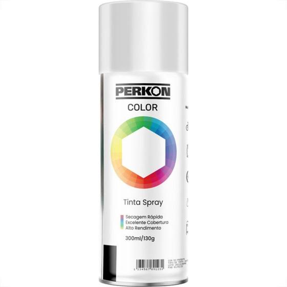 Imagem de Tinta Spray Perkon Alta Temperatura Branco 300Ml 7170