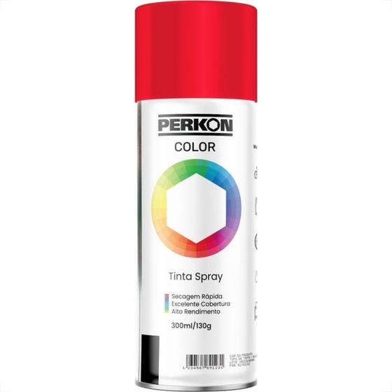 Imagem de Tinta Spray Perkon Luminosa Vermelho 300Ml 7177