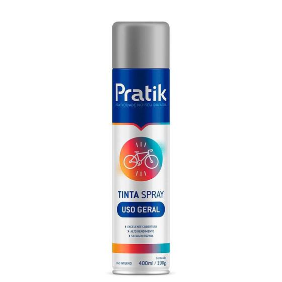 Imagem de Tinta Spray Pratik Uso Geral Fundo Primer Cinza 400ml