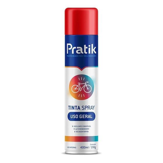 Imagem de Tinta Spray Pratik Uso Geral Vermelho 400ml