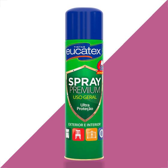 Imagem de Tinta spray premium multi uso eucatex rosa brilhante 400ml