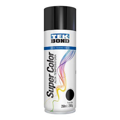 Imagem de Tinta Spray Preto Brilhante Alta Temperatura 350ml