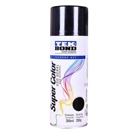 Imagem de Tinta Spray Preto Brilhante Uso Geral 350ml Tek Bond