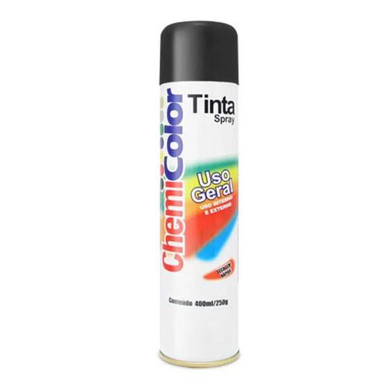 Imagem de Tinta Spray Semi Brilho Preto 400ml - CHEMICOLOR