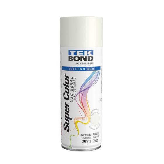 Imagem de Tinta Spray Super Color Alta Temperatura Branco Fosco 350ml 250g - TekBond